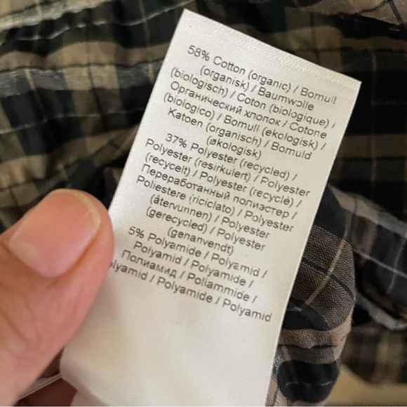 GANNI Seersucker Plaid Check Dress Black Brown Quiet Luxury Classic Sz 38 M B30 - Picture 8 of 13